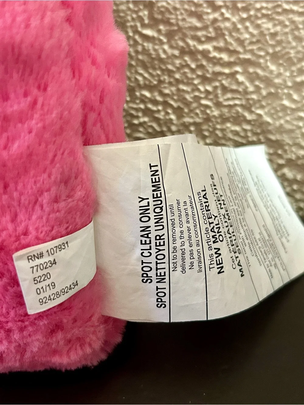 Justice Sequin 'L' Pillow with Pink Faux Fur Trim